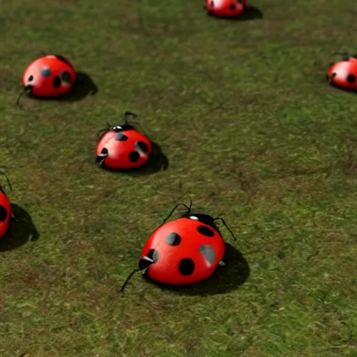 Image similar to promotional movie still, ladybugs, the fellowship of the ring ( film ), 3 d render