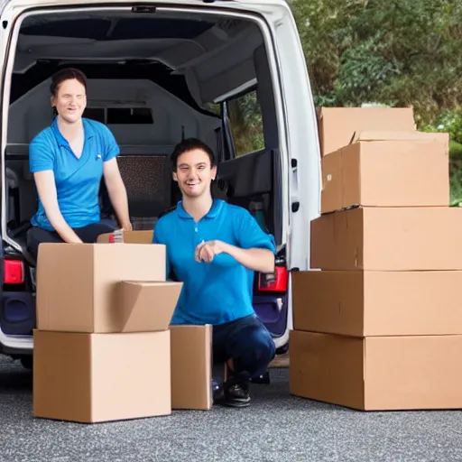 Prompt: Professional photo of moving house.