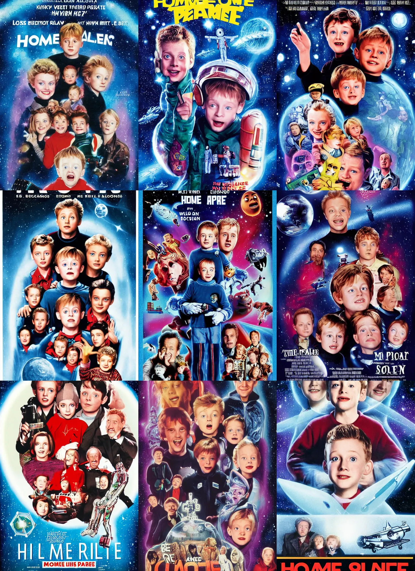 Prompt: movie poster for home alone : lost in space