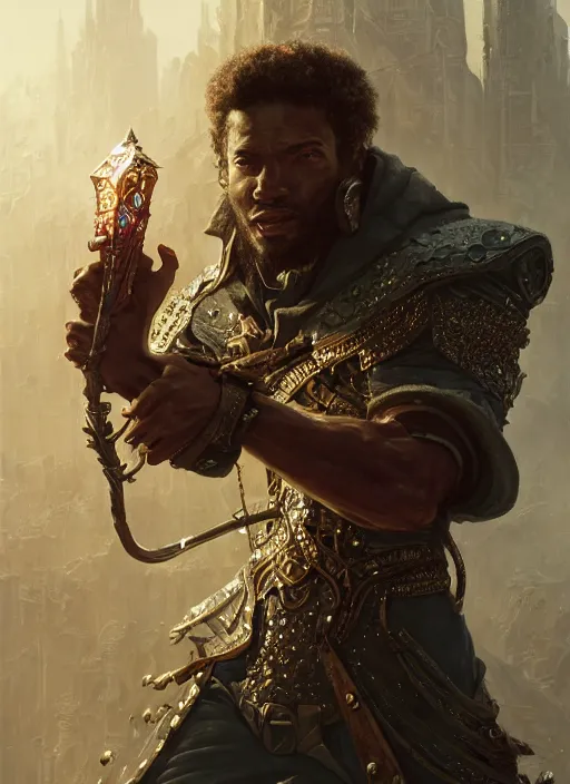Prompt: clink eastwood as oscar diggs, intricate, wizard, d & d, fantasy, art nouveau, digital painting, trending on artstation, sharp focus, wide shot, illustration, global illumination, ray tracing, art by artgerm and greg rutkowski and ruan jia