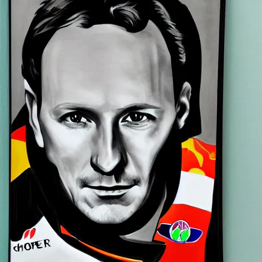 Image similar to christian horner portrait, art deco, portrait