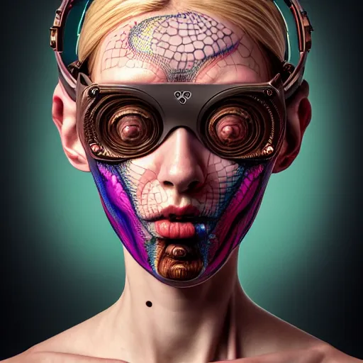 Prompt: Colour Caravaggio style Photography of Beautiful woman with highly detailed 1000 years old face wearing higly detailed cyberpunk VR Headset designed by Josan Gonzalez Many details. . In style of Josan Gonzalez and Mike Winkelmann andgreg rutkowski and alphonse muchaand Caspar David Friedrich and Stephen Hickman and James Gurney and Hiromasa Ogura. Rendered in Blender, volumetric natural light