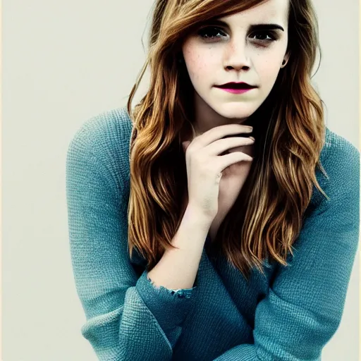 Image similar to Portrait of Emma Watson, XF IQ4, 150MP, 50mm, F1.4, ISO 200, 1/160s, natural light, Adobe Lightroom, photolab, Affinity Photo, PhotoDirector 365
