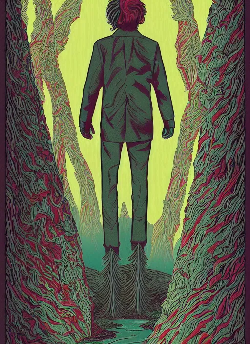 Prompt: twin peaks movie poster art by drew millward