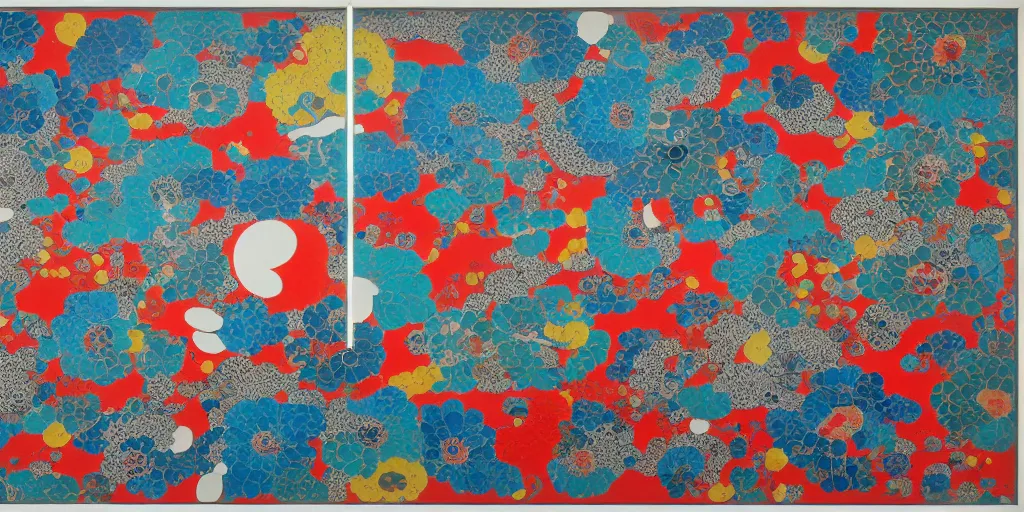 Image similar to Japanese art in the style of Damien Hirst