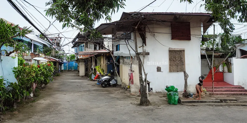 Image similar to street photo view of local sea side house in thailand