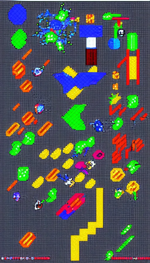 Image similar to spriteset for spaceshooter, pixel art