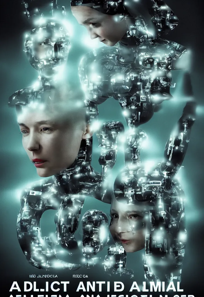 Prompt: a poster for the film about artificial intelligence in the style of jan lenica