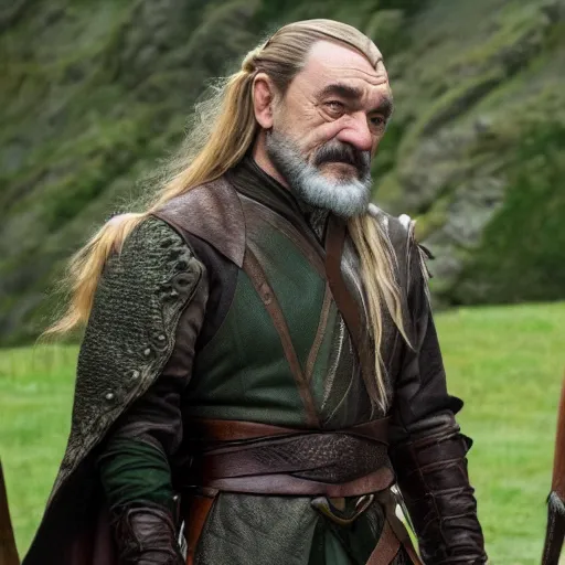 Prompt: John Rhys-Davies as Legolas