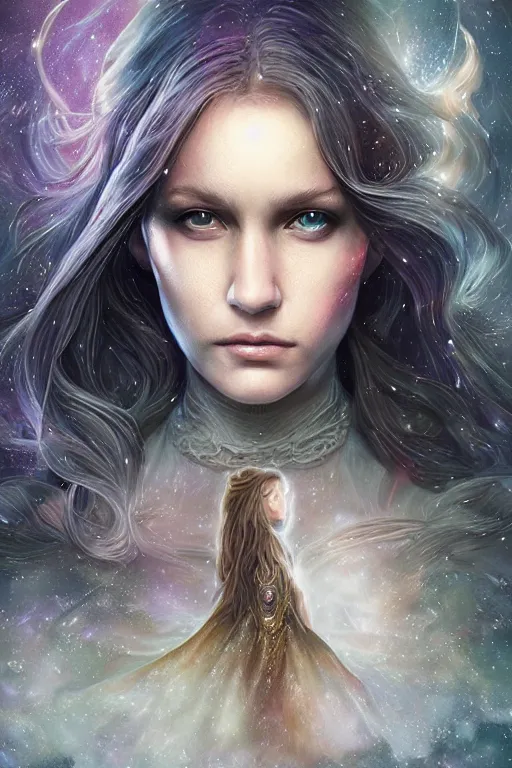 Prompt: Majestic and regal portrait of a female Starlight, DC universe, Perfect face, beautiful, intricate, epic, elegant, menacing, fantasy, highly detailed, digital painting, hard focus, beautiful volumetric lighting, epic light, ultra detailed, by Leesha Hannigan, Ross Tran, Thierry Doizon, Kai Carpenter, Ignacio Fernández Ríos