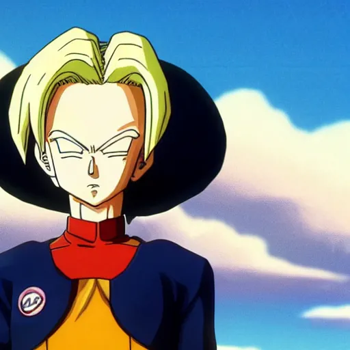 Prompt: a closeup detailed portrait of Android 18 from Dragon Ball Z, anime masterpiece by Studio Ghibli, 8k, sharp high quality anime