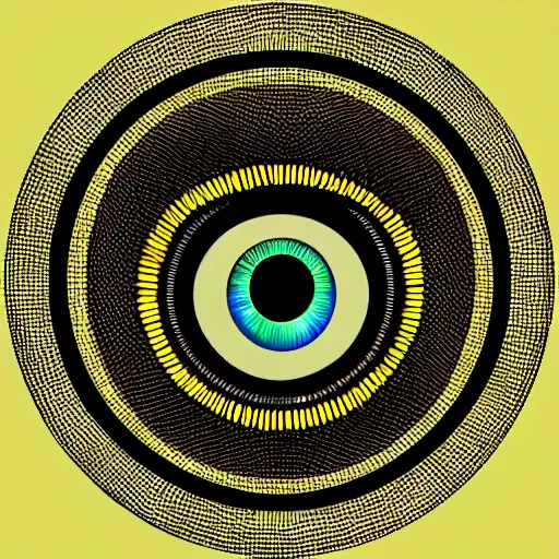 Image similar to an eye, plurality, in the style of the band tool