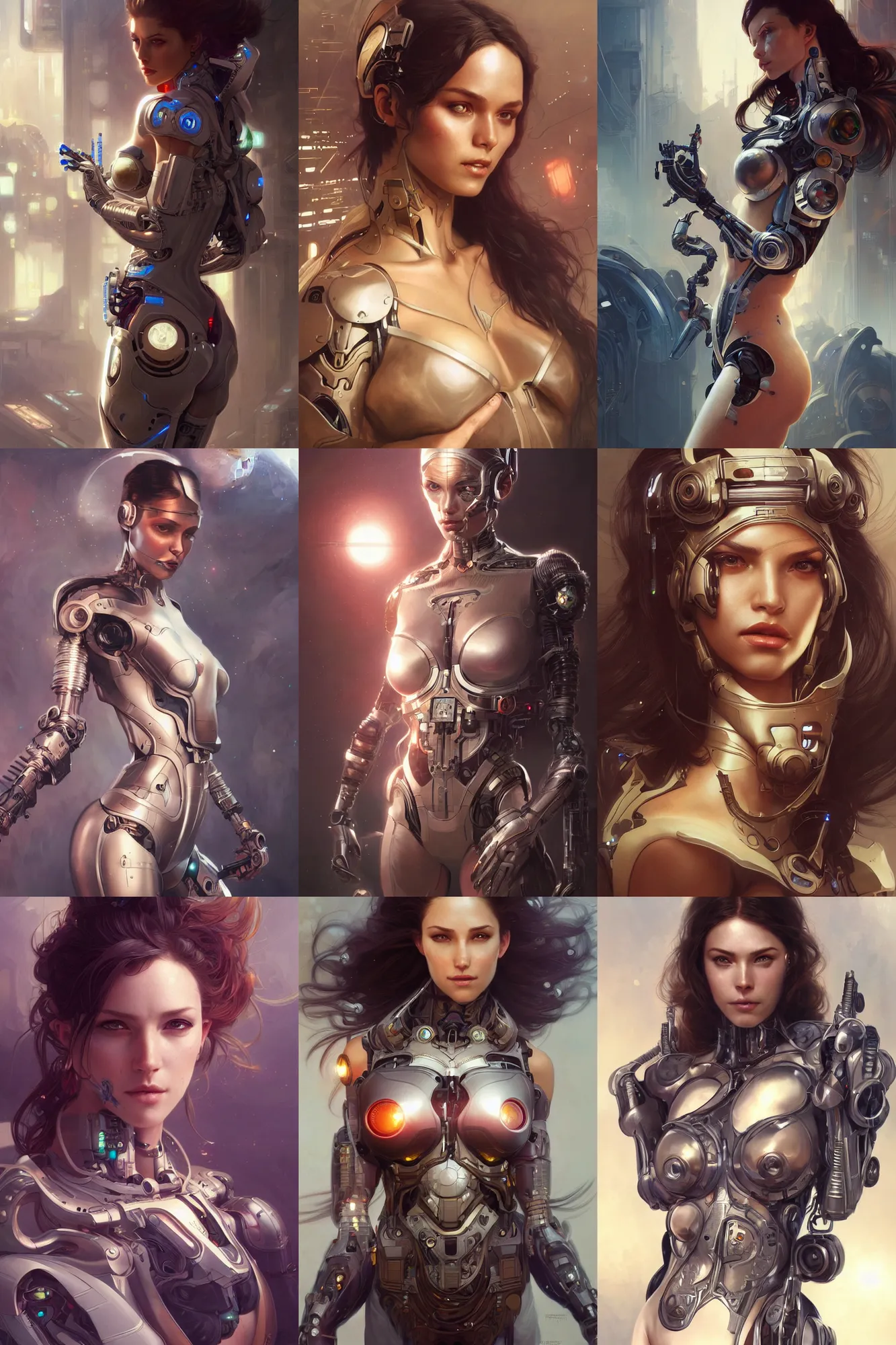 Prompt: Ultra realistic illustration, sexy woman cyborg, cyberpunk, sci-fi, fantasy, intricate, elegant, highly detailed, digital painting, artstation, concept art, smooth, sharp focus, illustration, art by artgerm and greg rutkowski and alphonse mucha