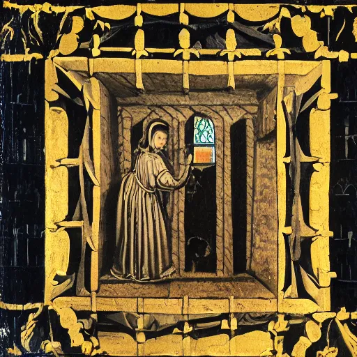 Image similar to photograph of anne boleyn praying with executioner Tower of London 1536