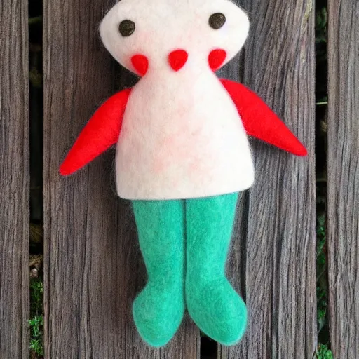 Image similar to adorable strawberry critter felt doll