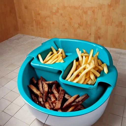 Prompt: bathtub full of fries