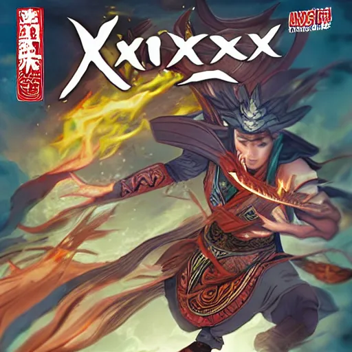 Image similar to xianxia hero comic book cover, full color