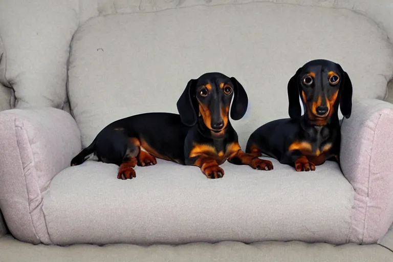 Image similar to dachshund couch, product photo