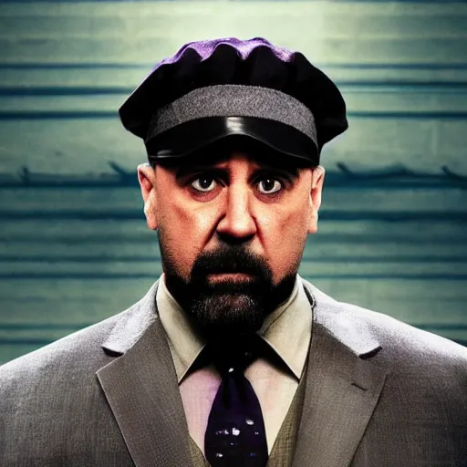 Prompt: prison mike looking tough, movie still