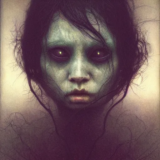 Prompt: by waterhouse, ( ( ( ( ( ( ( by beksinski ) ) ) ) ) ) ), high quality, picture portrait of a victorian yokai, haunting, photorealism, hyper - realism, octane render, highly detailed, 8 k,