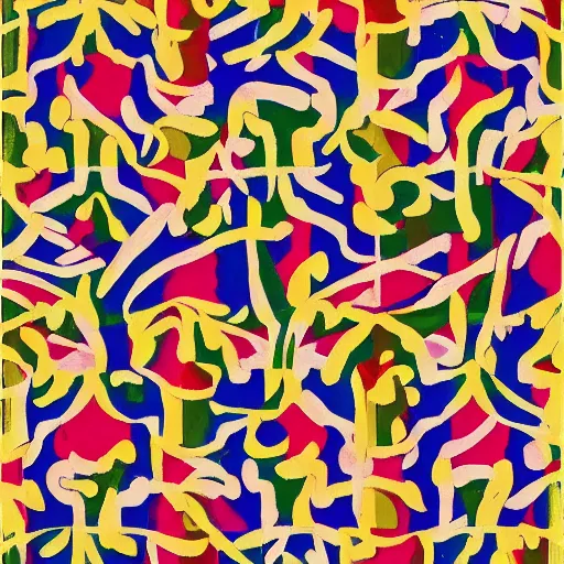 Prompt: fauvism unexpressive wheat smpte pattern