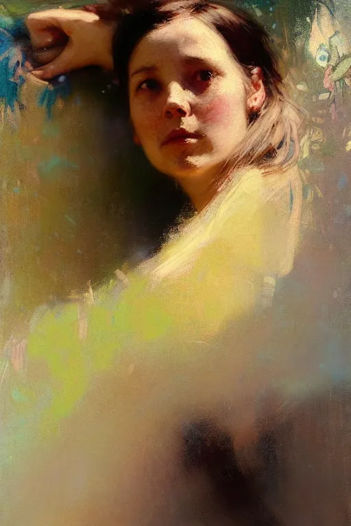 Image similar to soft colorsphotograph imax and solomon joseph solomon and richard schmid and jeremy lipking victorian loose genre loose painting full length portrait painting of winnie - the - pooh disney