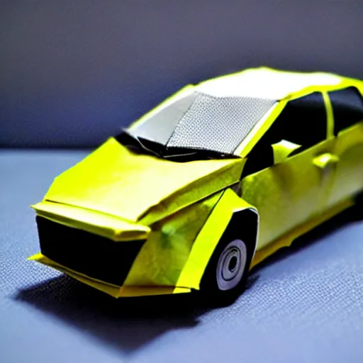 Image similar to origami version of a fiat punto