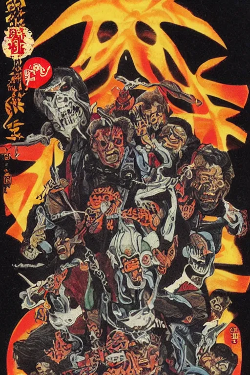 Prompt: faces of death omnibus japanese vhs tape cover art