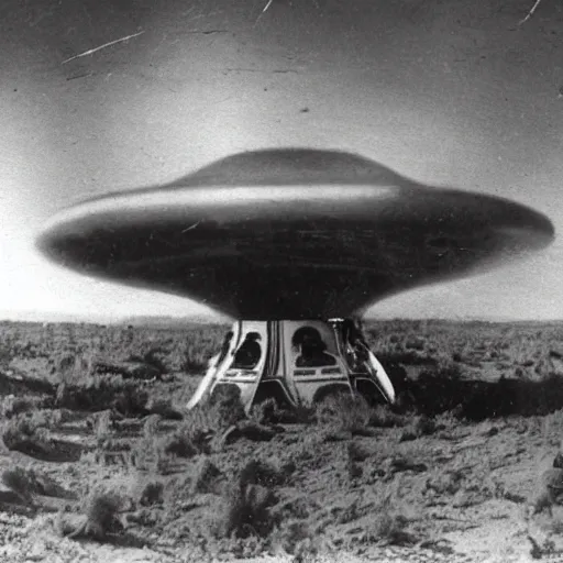 Image similar to tintype, wide view, thundra ufo crash site, team of scientists studying captured alien beings