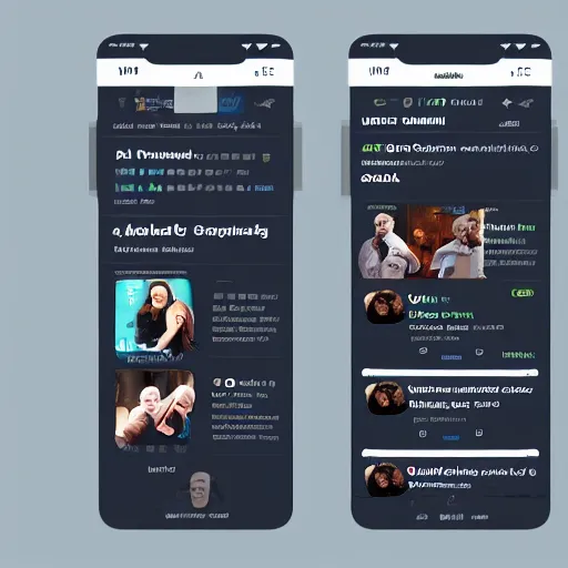 Prompt: app ui design for a social media feed