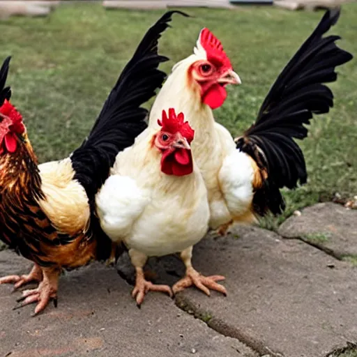 Image similar to if cerberus was a chicken.