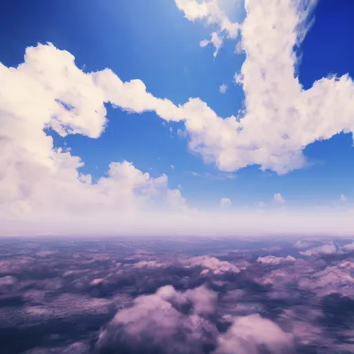 Prompt: a professional photographic view picture of a dream heavenly cloudy blue sky ,photographic filter unreal engine 5 realistic hyperdetailed 8k ultradetail cinematic concept art