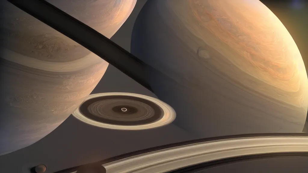 Prompt: a photorealistic dramatic hyperrealistic life on saturn, ultra realistic details, glossy surface, global illumination, shadows, dark background, octane render, 8 k