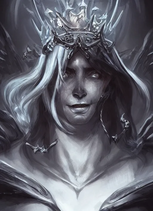 Prompt: king of the underworld character concept art, digital illustration, trending on artstation, deviantart, artgerm, epic composition, masterpiece, highly detailed, perfect face, realistic face, wlop, ross draws