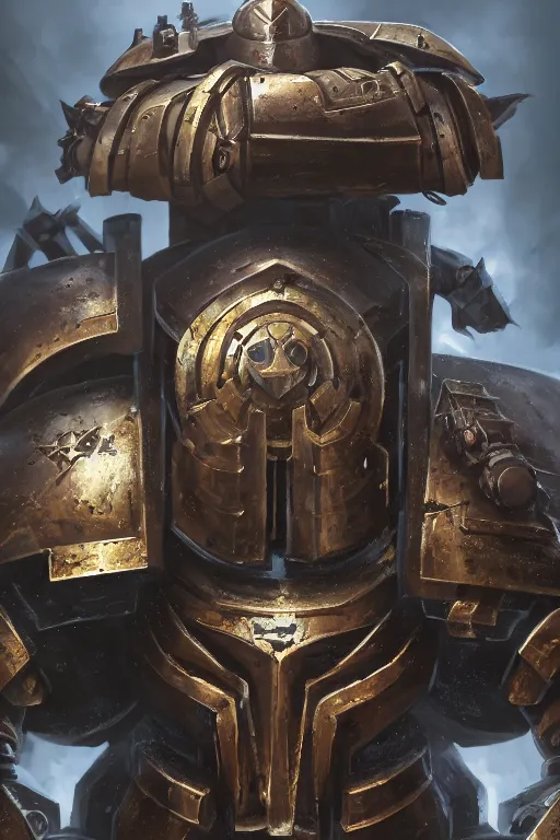 Image similar to armor portrait heros warhammer 4 0 k horus heresy fanart - the primarchs emperor by johannes helgeson animated with vfx concept artist & illustrator global illumination ray tracing hdr fanart arstation zbrush central hardmesh 8 k octane renderer comics stylized