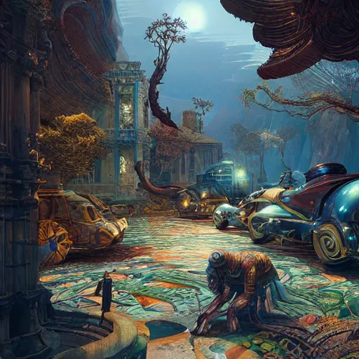 Image similar to cryengine render, by android jones, james christensen, rob gonsalves, syd mead, and john stephens