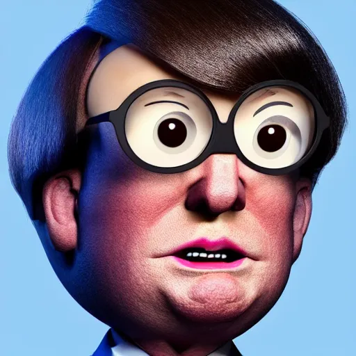 Prompt: donald trump as edna mode, pixar