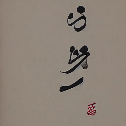 Image similar to poem written in arabic chinese script