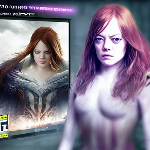 Image similar to Emma Stone in Elden Ring video game