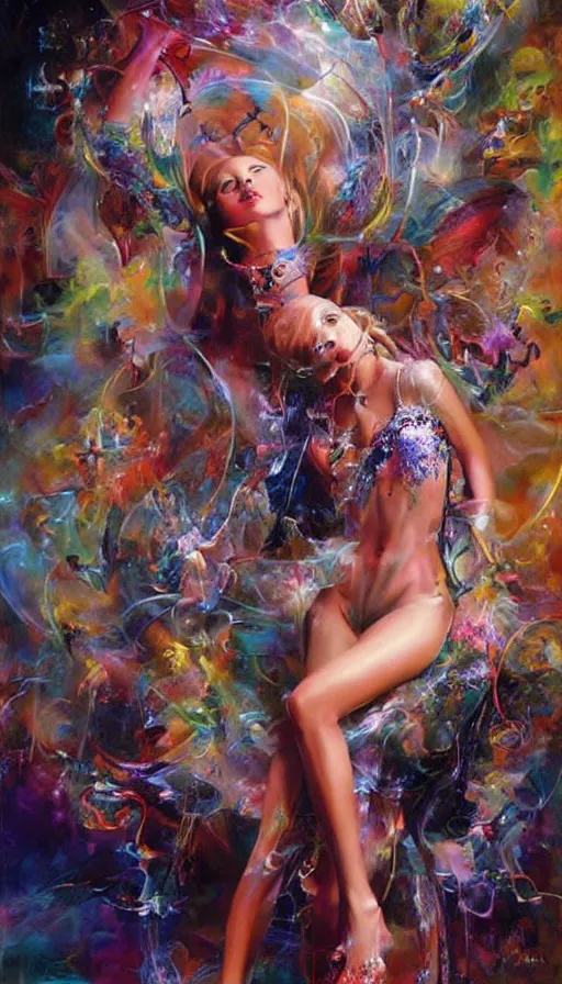 Image similar to psytrance artwork, by rob hefferan