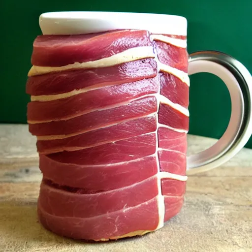 Image similar to a fresh hot piping mug of ham