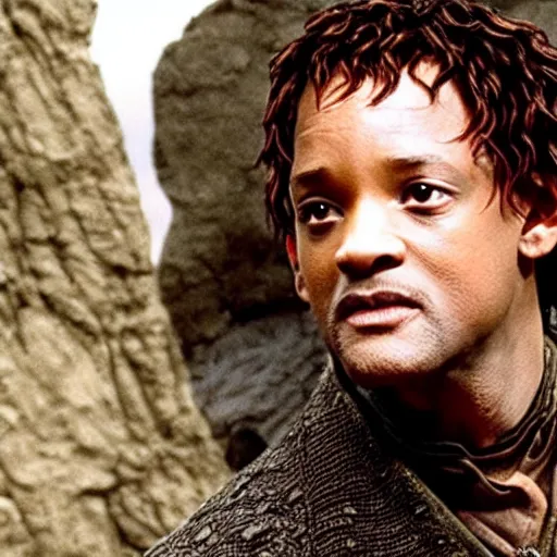 Image similar to will smith playing bilbo baggins in lord of the rings