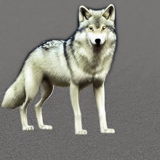 Image similar to plastic shiny wolf