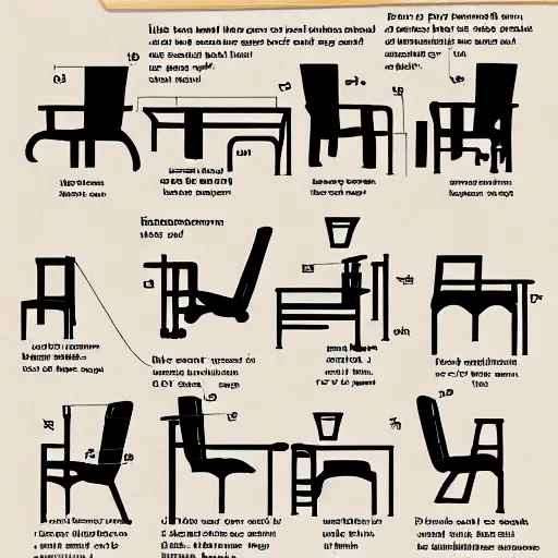 Prompt: ikea manual of a chair in the format of a cat