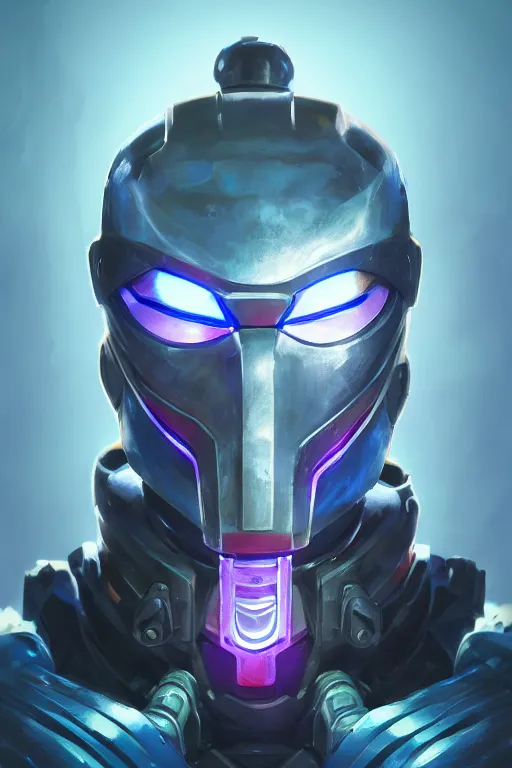 Image similar to epic mask helmet robot ninja portrait stylized as fornite style game design fanart by concept artist gervasio canda, behance hd by jesper ejsing, by rhads, makoto shinkai and lois van baarle, ilya kuvshinov, rossdraws global illumination radiating a glowing aura global illumination ray tracing hdr render in unreal engine 5