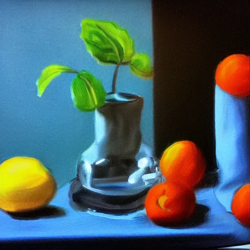 Prompt: concept art of still life painting with iphone