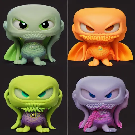 Prompt: ultra cute design for a Cthulhu art vinyl toy Pixar studio lighting product shot 8k hd