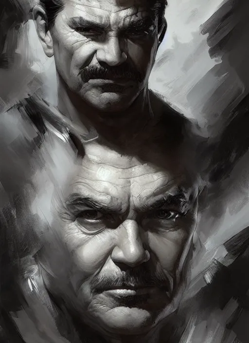 Image similar to Portrait of Clark Gable, marvel comics, dark, intricate, highly detailed, smooth, artstation, digital illustration by Ruan Jia and Mandy Jurgens and Artgerm and Wayne Barlowe and Greg Rutkowski and Frank Frazetta