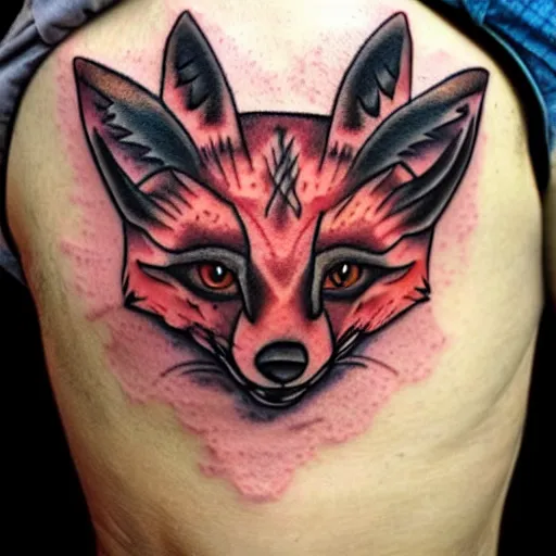 Image similar to demon fox tatoo