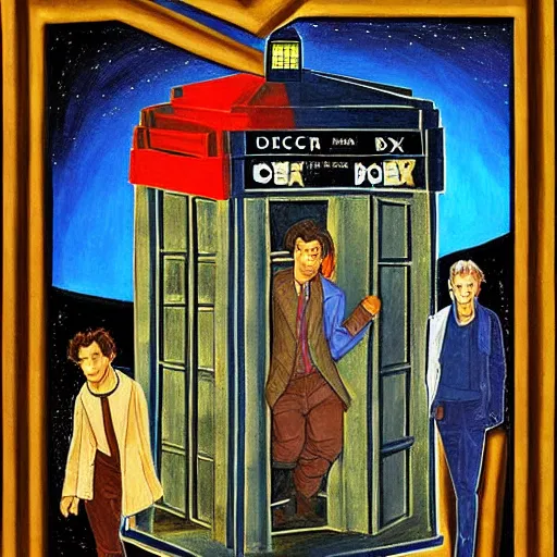 Prompt: doctor who painting by Leonardo da